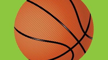 Basketball Basketball on green background
