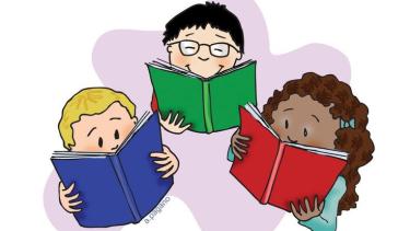 Children reading books