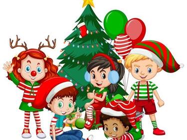 kids around a tree