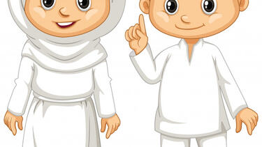kids wearing white clothing
