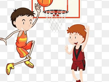 boys playing basketball