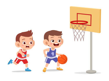 boys playing basketball