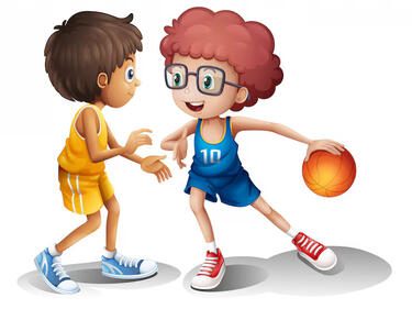 girls playing basketball