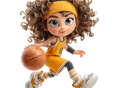 girl playing basketball