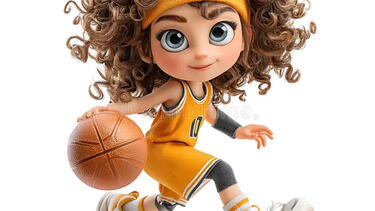 girl playing basketball