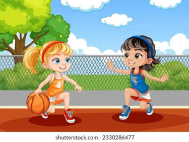 girls basketball outdoor