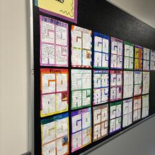 The letters g, o, a, l with goals written in them.